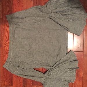 Off the shoulder bell sleeve top